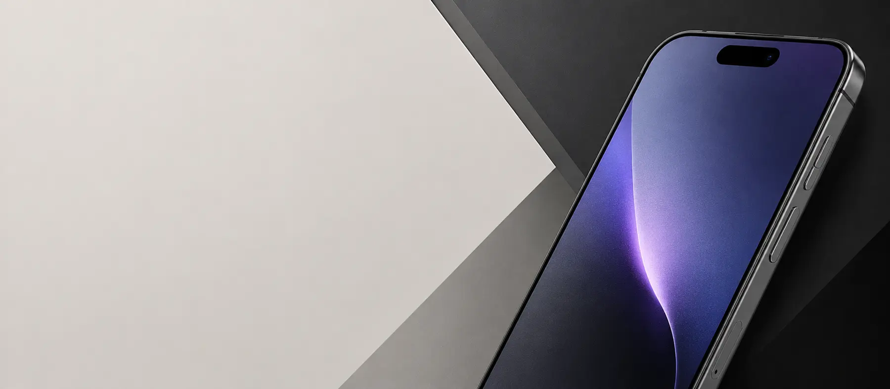 Teléfono moderno en composición minimalista de FinderFix
